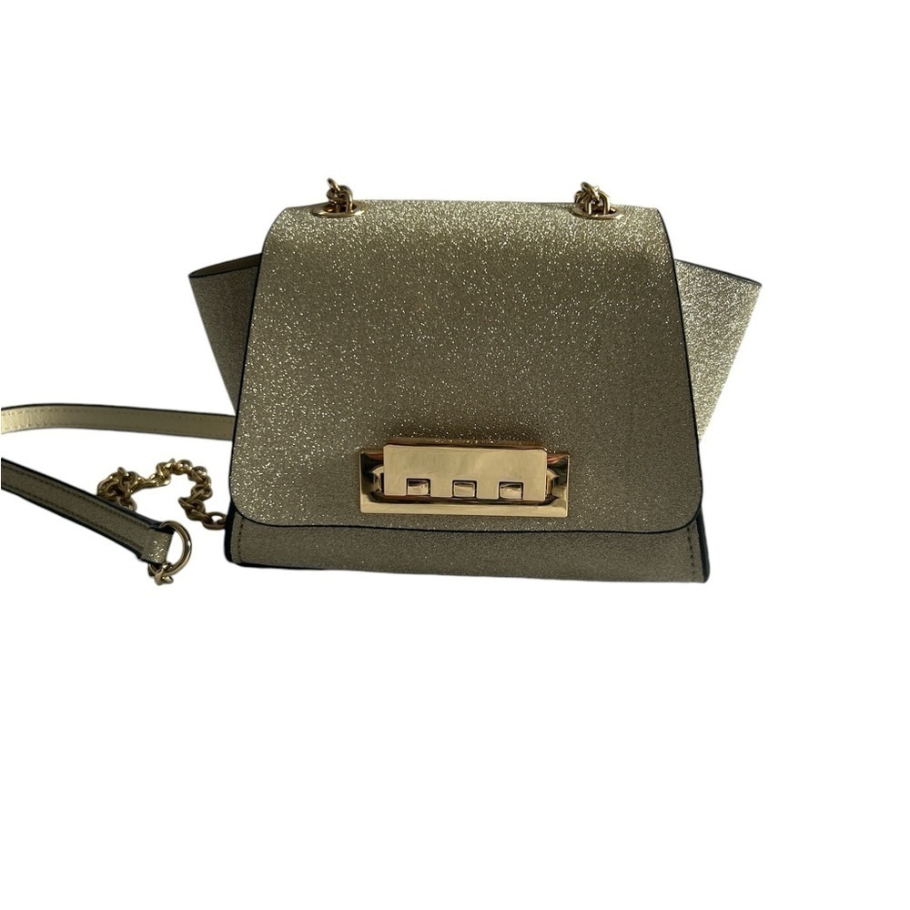 ZAC ZAC POSEN EARTHA MINI
GLITTERED CHAIN CROSSBODY BAG IN Gold